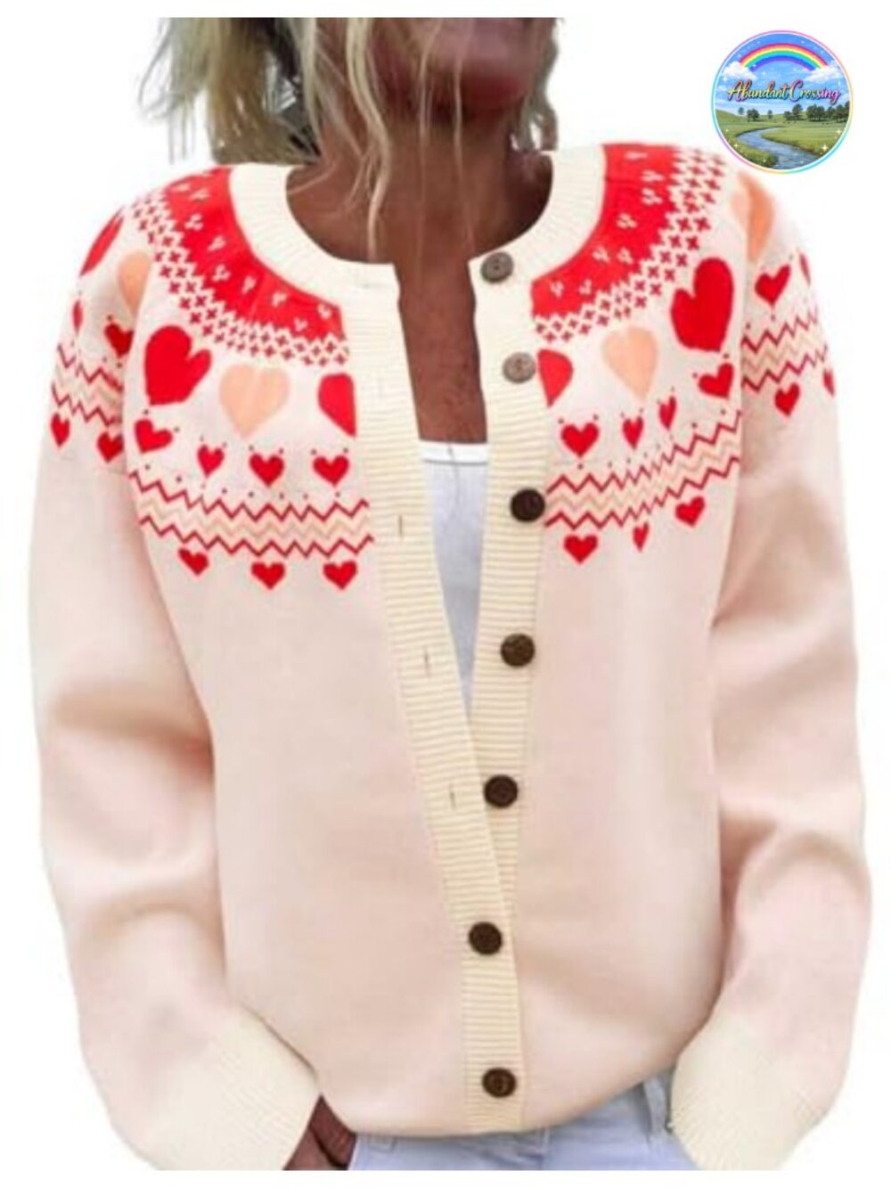 Women's Funny Animal Floral Knit Cardigan Long Sleeve Button Sweater